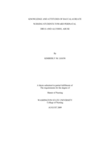 Knowledge and attitudes of baccalaureate nursing students toward perinatal drug and alcohol abuse