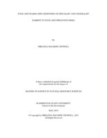 Food and fearscapes: responses of specialist and generalist rabbits to food and predation risks