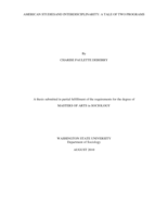 American studies and interdisciplinarity: a tale of two programs