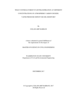 What controls forest evapotranspiration at different concentrations of atmospheric carbon dioxide: vapor pressure deficit or soil moisture?