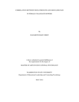 Correlation between neck strength and shoulder pain in female collegiate rowers