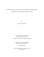 Measuring methane, nitrous oxide, and ammonia emissions while composting and stockpiling feedlot manure