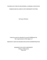 Technology uses in delivering a general education curriculum in a multi-site university setting