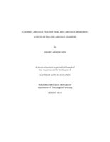 Academic language, teacher talk, and language awareness: a focus on English language learners