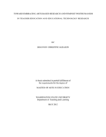 Toward embracing arts-based research and feminist posthumanism in teacher education and educational technology research