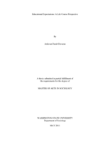 Educational expectations: a life course perspective