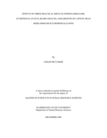 Effects of three practical diets on feeding behavior, nutritional status, rumen health, and growth of captive mule deer (Odocoileus hemionus) fawns