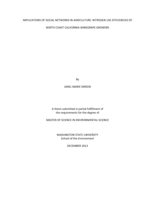 Implications of social networks in agriculture: nitrogen use efficiencies of North Coast California winegrape growers
