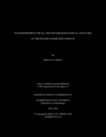 Paleoethnobotanical and geoarchaeological analyses at the Flying Goose Site (45PO435)