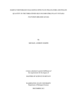 Habitat disturbance has subtle effects on pollinators and pollen quantity in the threatened self-incompatible plant Physaria filiformis (Brassicaceae)