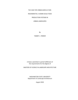 The case for urban agriculture: regenerative, human-scale food production systems in urban landscapes