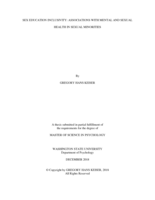 Sex education inclusivity: associations with mental and sexual health in sexual minorities