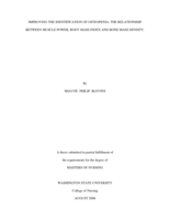 Improving the identification of osteopenia: the relationship between muscle power, body mass index and bone mass density