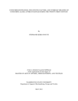 Consumer knowledge, influencing factors, and symbolic meaning of consuming Aloha attire in Hawaii during the twenty-first century