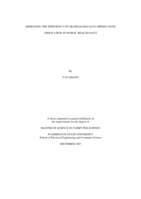 Improving the efficiency of graph-based data mining with application to public health data