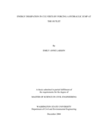Energy dissipation in culverts by forcing a hydraulic jump at the outlet