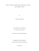 Steady state heat transfer characterization of a liquid metal thermal switch