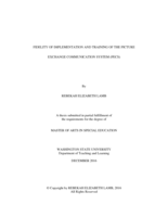 Fidelity of implementation and training of the picture exchange communications system (PECS)