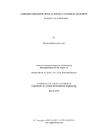 Temperature predictions in pervious concrete pavement during cold months