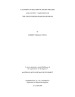 Variations in delivery of specific process and content components of the Strengthening Families Program