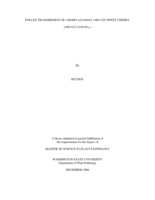 Pollen transmission of Cherry leafroll virus in sweet cherry (Prunus avium L.)