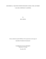 Geochemical variations within monogenic scoria cones, southern Cascades, northeast California