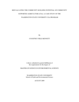 Reevaluating the community-building potential of community supported agriculture (CSA): A case study of the Washington State University CSA program