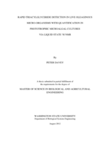 Rapid triacylglyceride detection in live oleaginous micro-organisms with quantification in phototrophic microalgal cultures via liquid state ¹H NMR