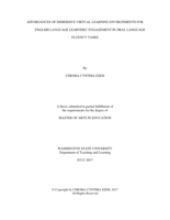 Affordances of immersive virtual learning environments for English language learners' engagement in oral language fluency tasks
