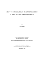 Study on fatigue life and fracture toughness of sheet metal after laser forming