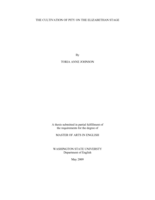 The cultivation of pity on the Elizabethan stage