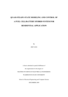 Quasi-steady-state modeling and control of a fuel cell/battery hybrid system for residential application