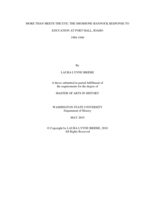 More than meets the eye: the Shoshone-Bannock response to education at Fort Hall, Idaho 1904-1946