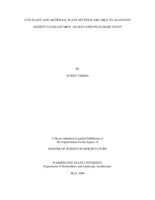 Live plant and artificial plant settings are able to alleviate anxiety levels in mice: an elevated plus-maze study