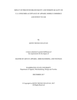 Impact of perceived brand equity and website quality on U.S. consumer acceptance of apparel mobile commerce and intent to use