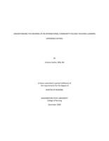 Understanding the meaning of an international community focused teaching-learning experience in Peru