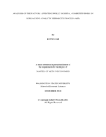 Analysis of the factors affecting public hospital competitiveness in Korea using analytic hierarchy process (AHP)