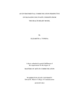An environmental communication perspective on managing dog waste: insights from the health belief model