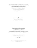 Influence of artificial canopy gaps on wildlife and understory in young coastal temperate coniferous forests of the Pacific Northwest