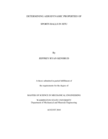 Determining aerodynamic properties of sports balls in situ