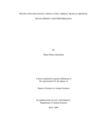 Myostatin negatively regulates cardiac muscle growth, development and performance