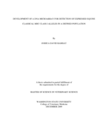 Development of a DNA microarray for detection of expressed equine classical MHC class I alleles in a defined population