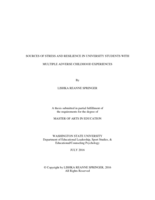 Sources of stress and resilience in university students with multiple adverse childhood experiences