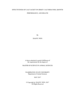 Effectiveness of calf jacket on Jersey calf behavior, growth performance, and health