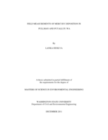 Field measurements of mercury deposition in Pullman and Puyallup, WA