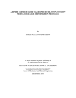 A finite element based macro/micro elastoplasticity model for large deformation processes