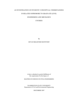 An investigation of students' conceptual understanding in related sophomore to graduate-level engineering and mechanics courses