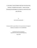 A low impact development method for mitigating highway stormwater runoff, using natural roadside environments for metals retention and infiltration