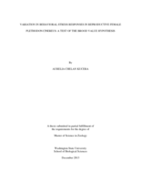 Variation in behavioral stress responses in reproductive female Plethodon cinereus: a test of the brood value hypothesis
