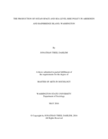 The production of ocean space and sea level rise policy in Aberdeen and Bainbridge Island, Washington